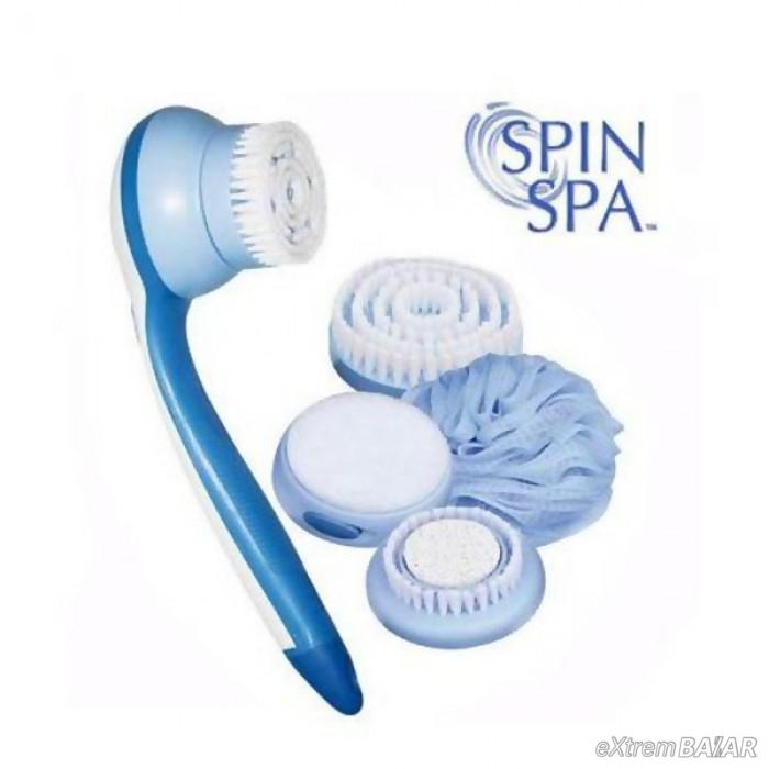 A Spin SPA Body Brush -  zuhanykefe 5 cserélhető fejjel, test masszírozó 