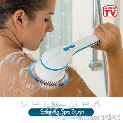 A Spin SPA Body Brush -  zuhanykefe 5 cserélhető fejjel, test masszírozó 