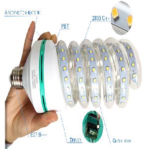 Efficient LED 24W AC86 ~ 265V SMD LED Energiatakarékos 6000k, Hideg fehér E27 spiral