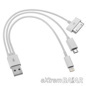 Universal Multi USB Charger Cable For iPhone 3gs 4 4s 5 - MICRO USB New 3 in 1