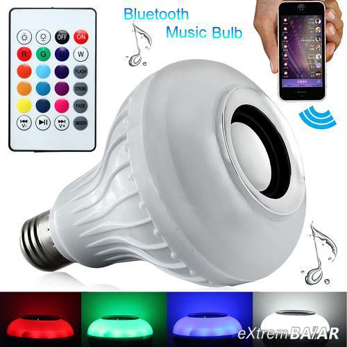 Bluetooth Party Led hangszóró / E27 MP3+RGB LED izzó  távirányítóval