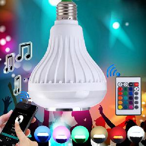 Bluetooth Party Led hangszóró / E27 MP3+RGB LED izzó  távirányítóval