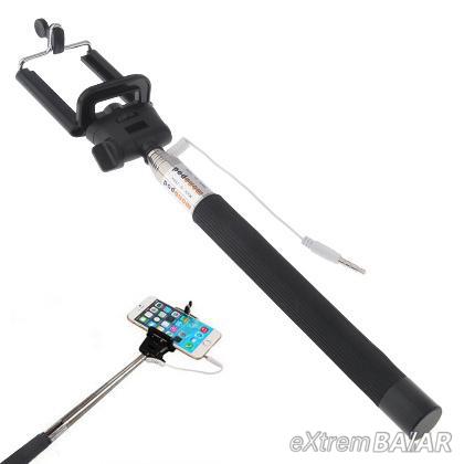 Z07-5S Cable Take Pole Extendable Handheld MSelfi bot obilephone Selfie Self Portrait Monopod Compatible with IOS 4.0,Android 3.0 Above System
