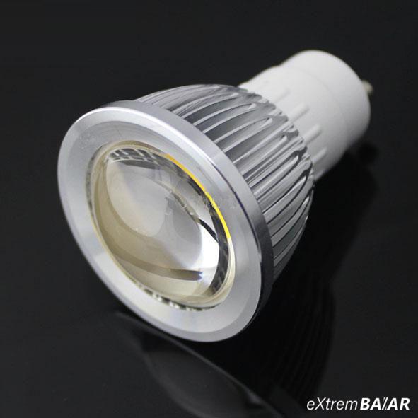 LED izzó 2800K GU10 Meleg fehér 3W domborított üveg